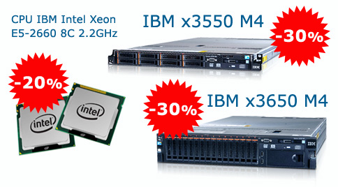Sale IBM x3550 и x3650 M4